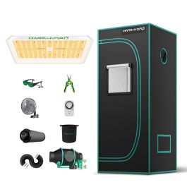  2024 Update MARS HYDRO Grow Tent Kit 150W TS1000 32x32x63  1680D High Reflective Mylar Grow Tent 4 Ventilation System with  Temperature Humidity Controller, 6 Grow Tent Clip Fan : Patio, Lawn