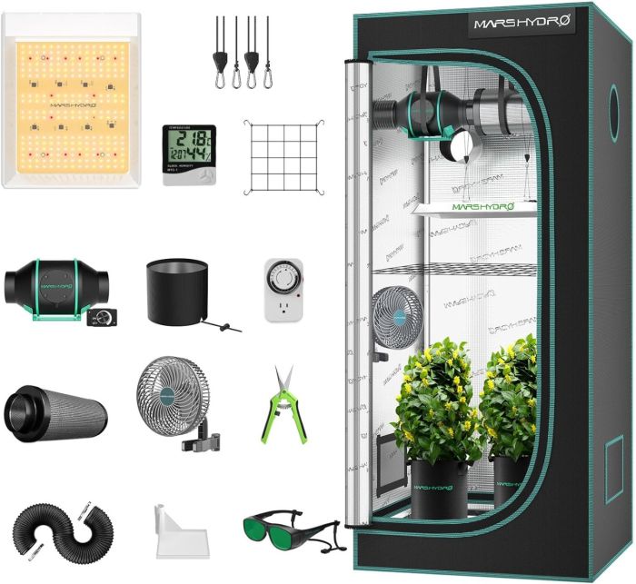 2 x2 Grow Tent Kits TS600 LED Mars Hydro